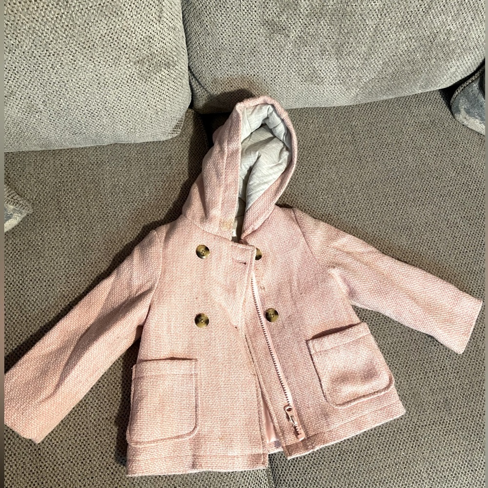 Light pink woven coat